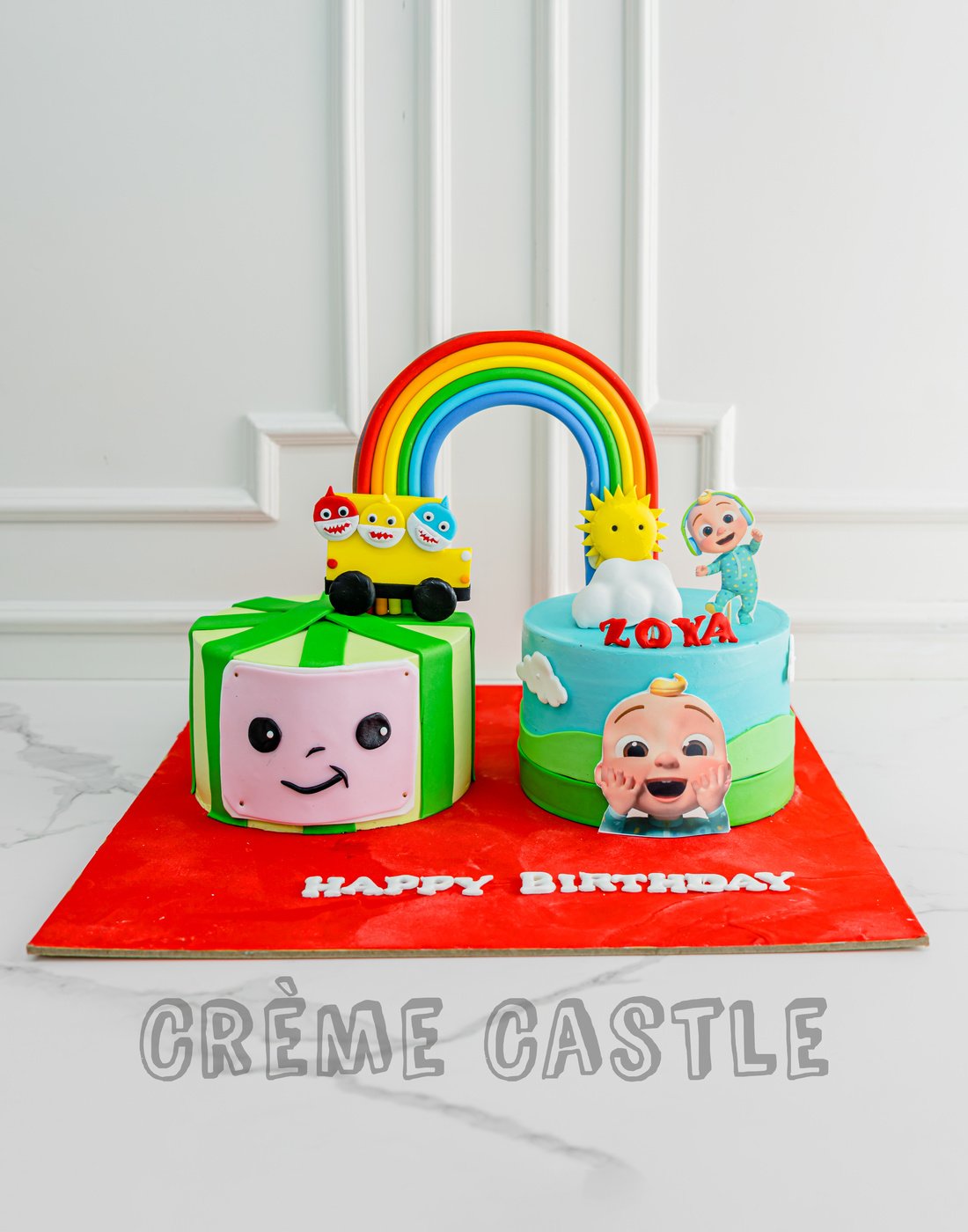 Cocomelon Cake for Twins by Creme Castle