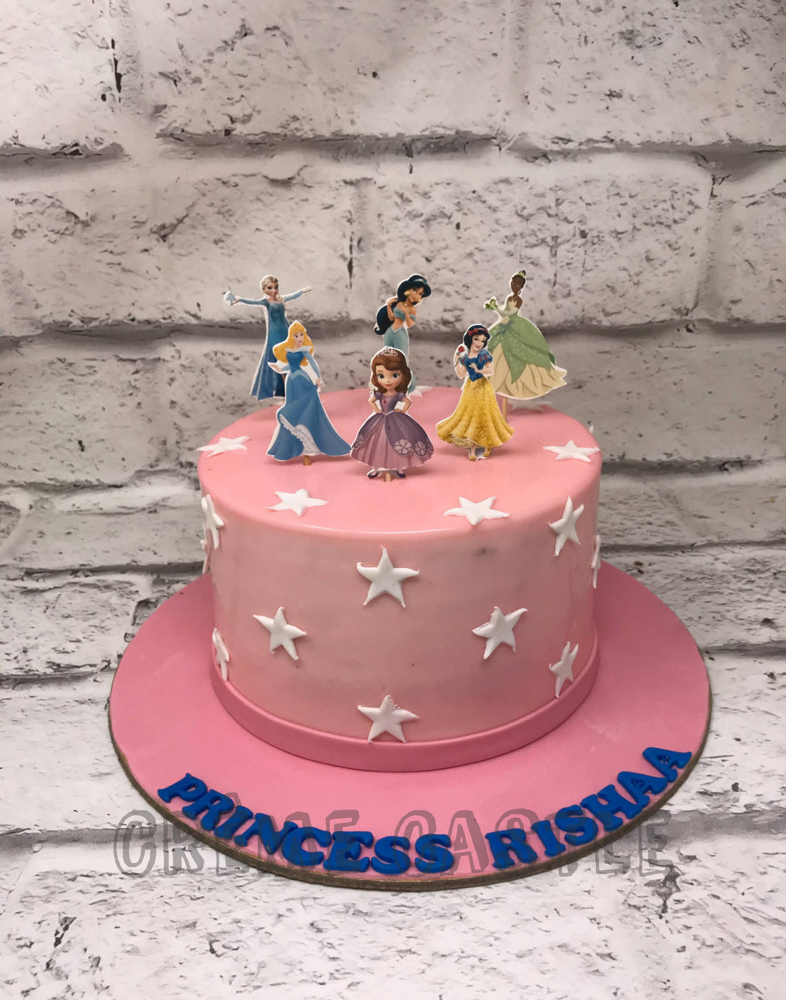 Pink Princess Theme Cake by Creme Castle
