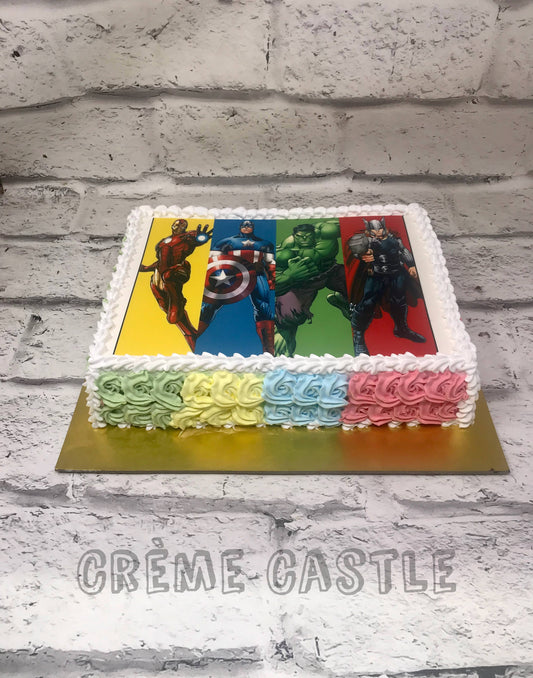 Superhero Photo Cake