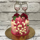 Clinking Glass Floral Cake