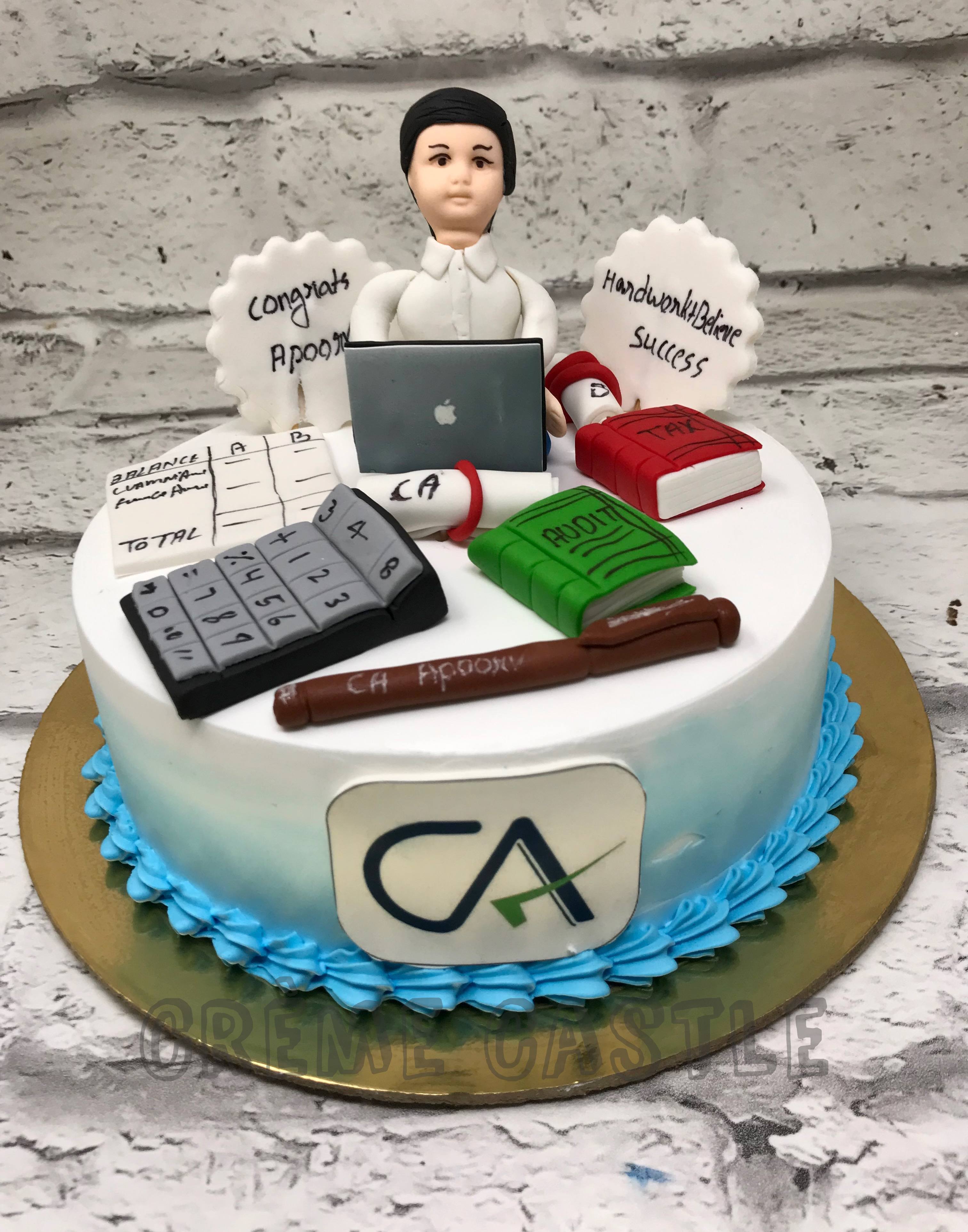 Finance theme customized designer fondant cake for a CA Chartered  accountant's birthday | Cake for husband, Themed birthday cakes, Computer  cake