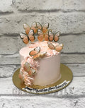 Butterfly Peach Cake