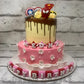 Twin Floral Superhero Cake Creme Castle