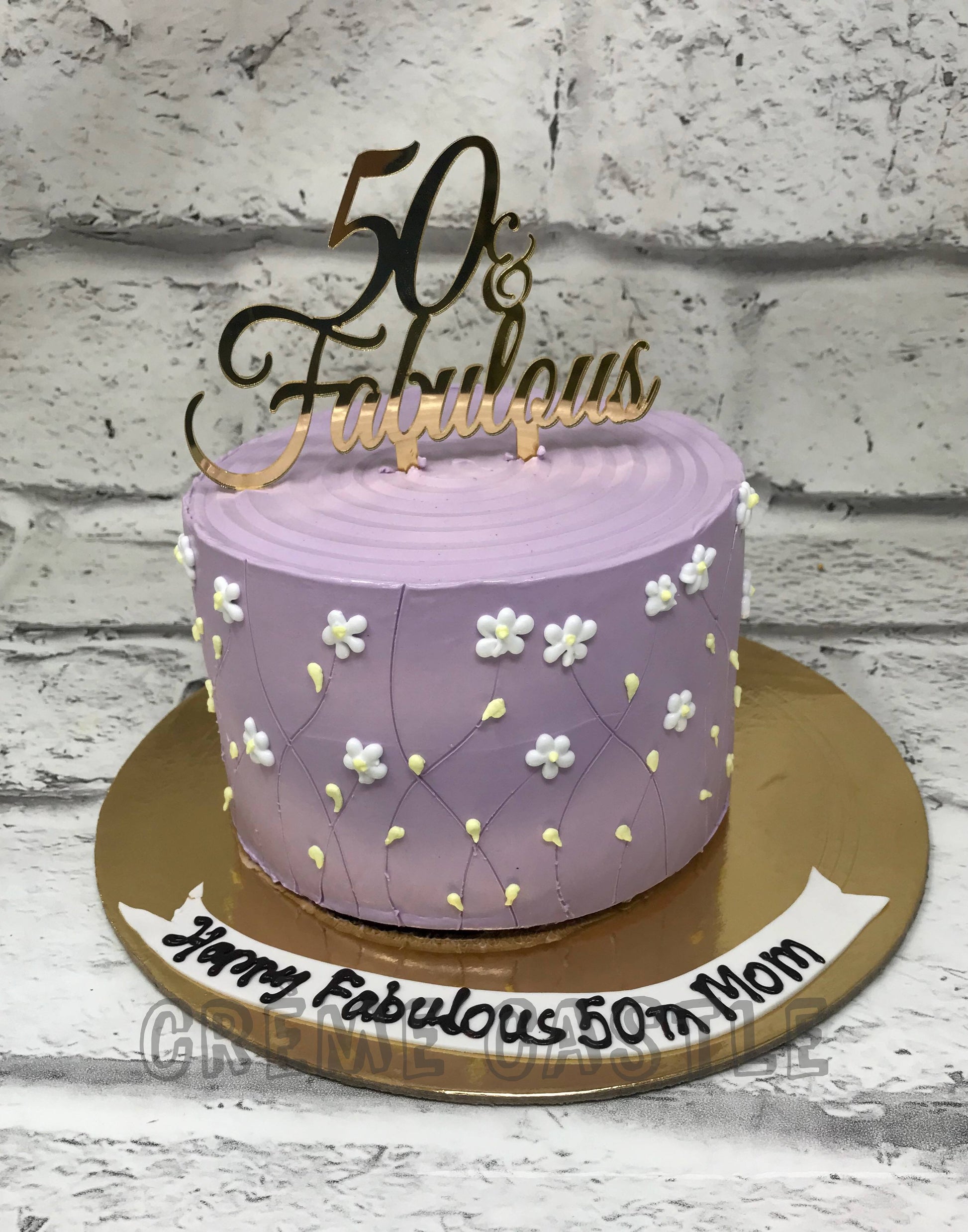 50th Birthday Cake for Wife by Creme Castle1