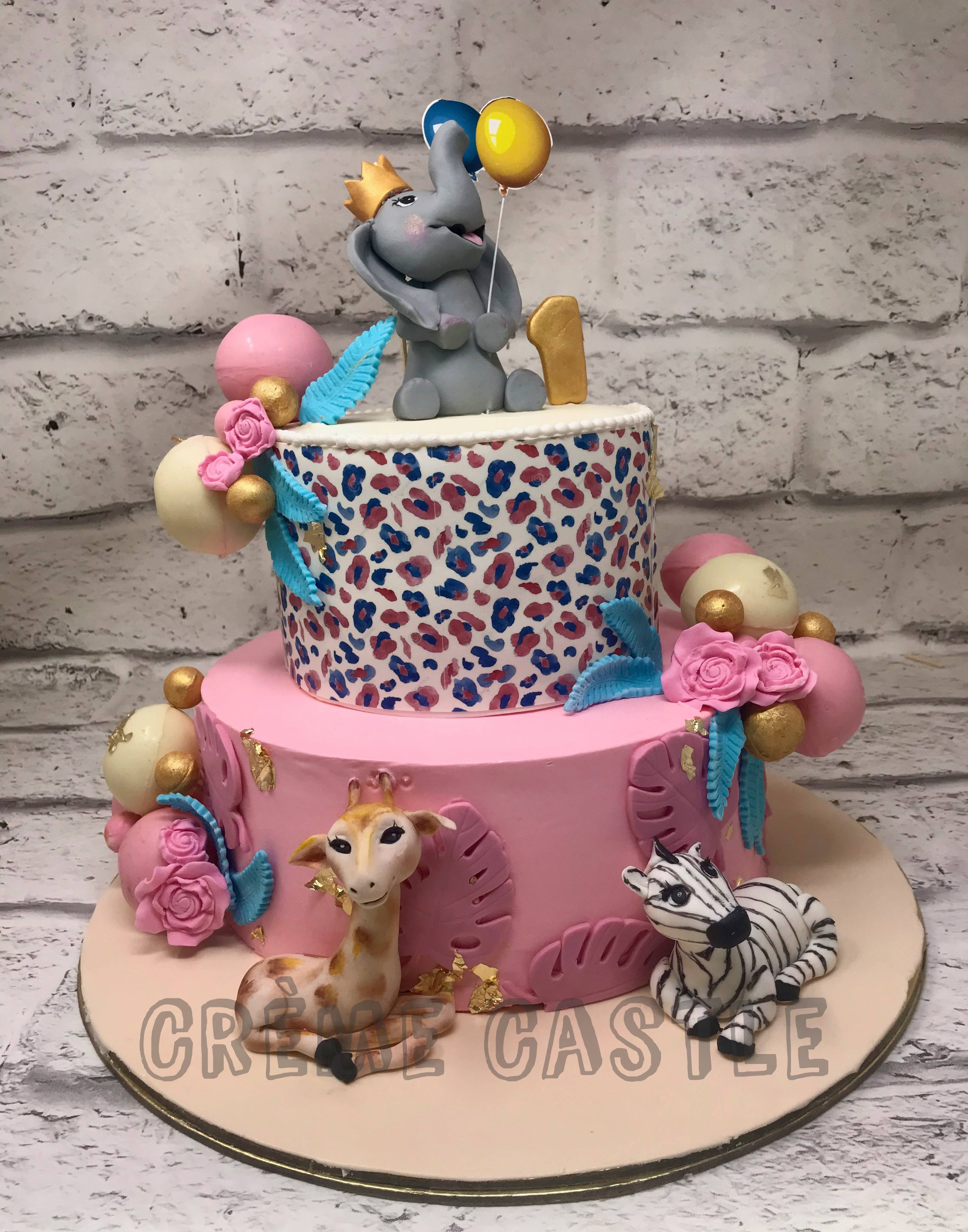 Masters Cakes - 3 tier pastel colour circus cake. Happy 1st Birthday Ezme  from Masters Cakes. | Facebook