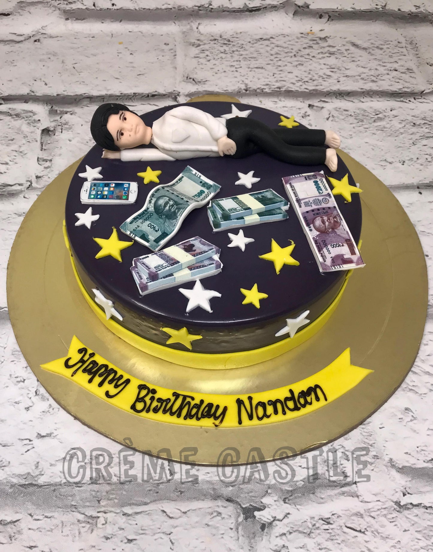 Man and Money Cake