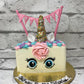 Half Birthday Unicorn Cake - Creme Castle