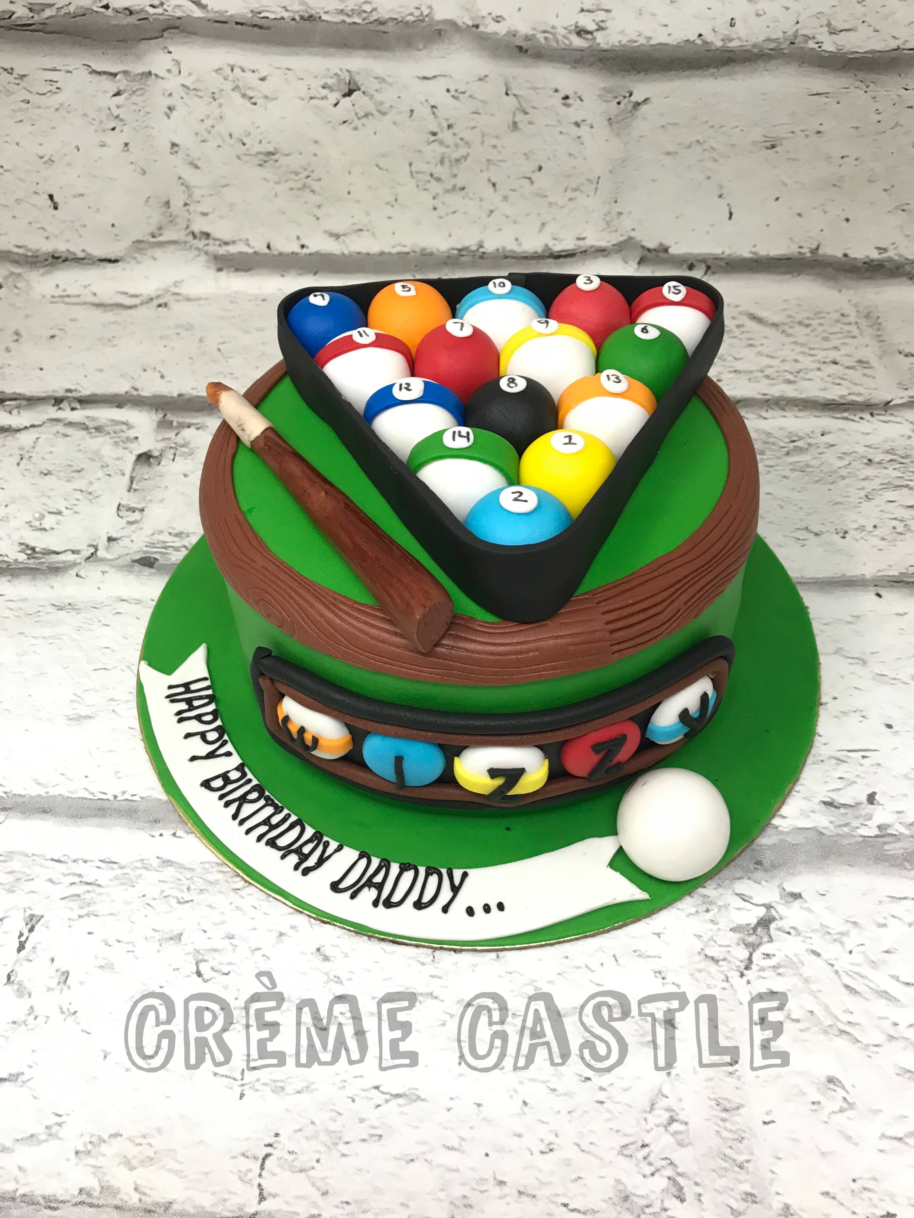 Snooker cake I made for my nephew : r/Baking