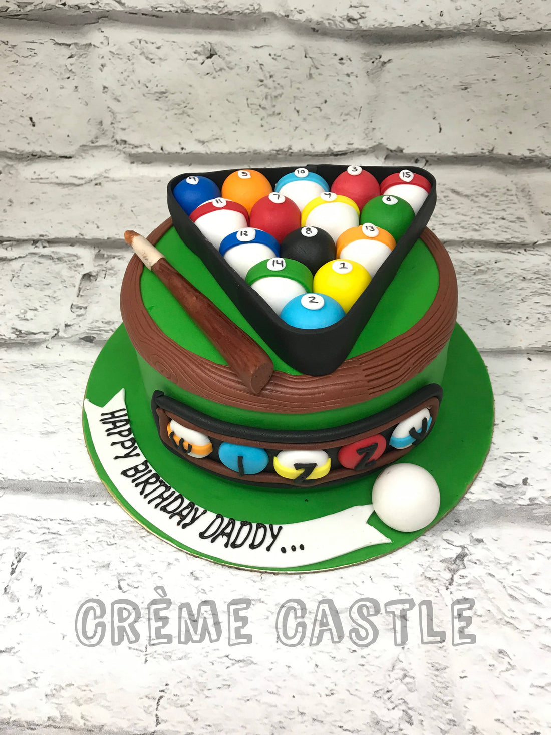 Snooker Theme Cake