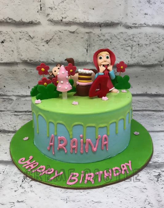 Masha and Bear Cake in Drip by Creme Castle