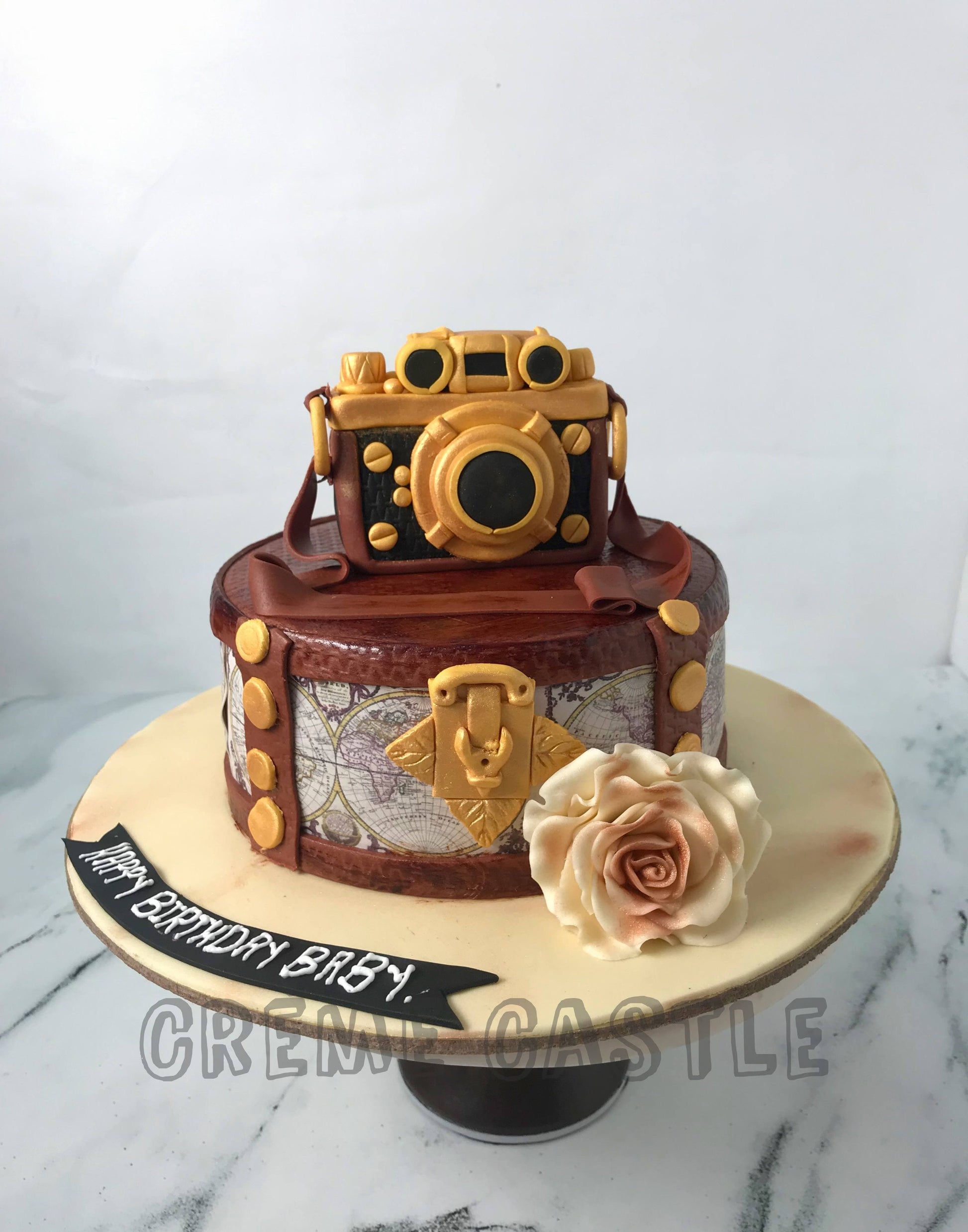 Leather Camera Cake