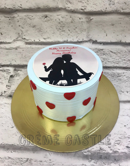 Couple Love Bench Cake