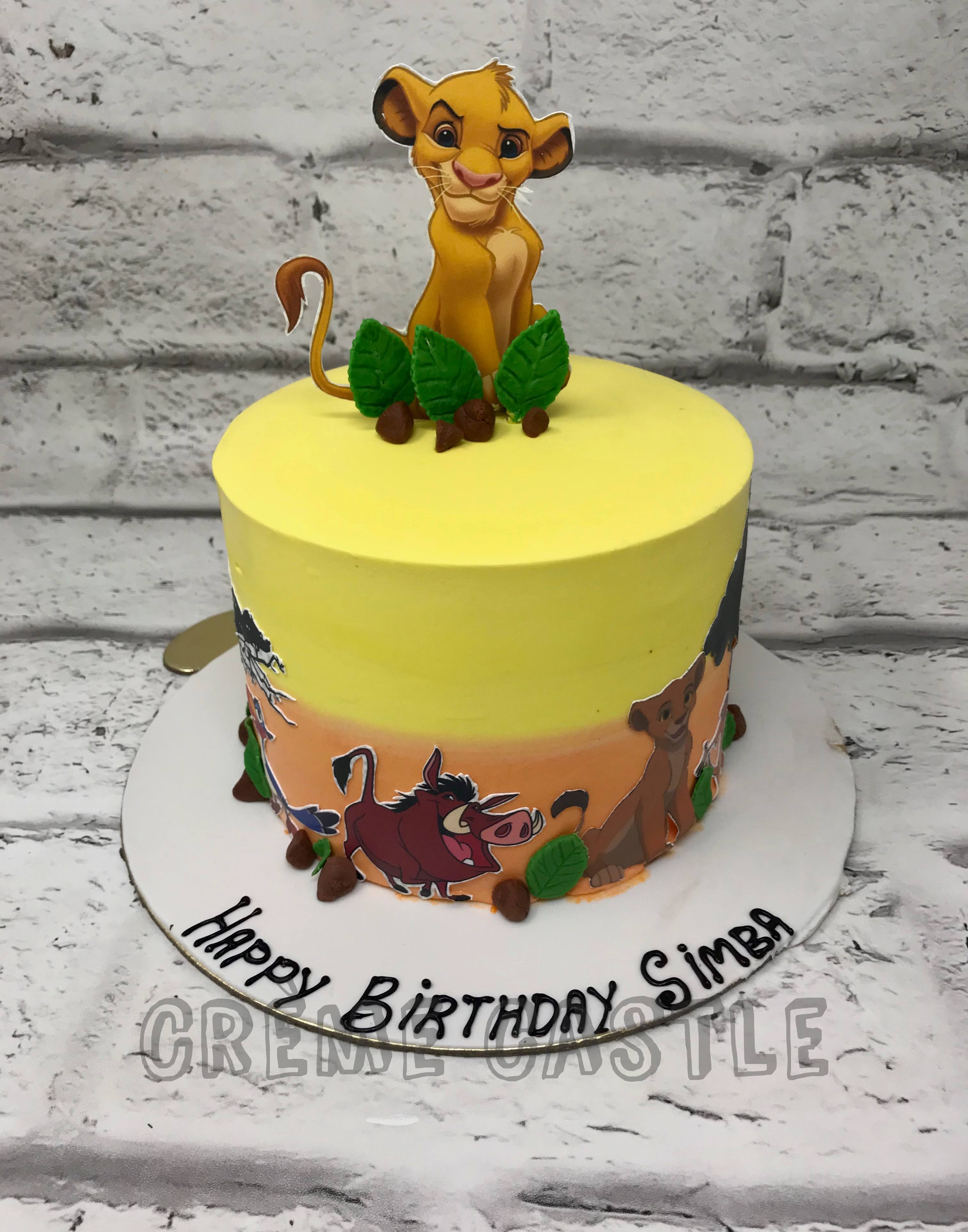 Cakes by Sevil — Lion King Cake. Handcut chocolate Simba.