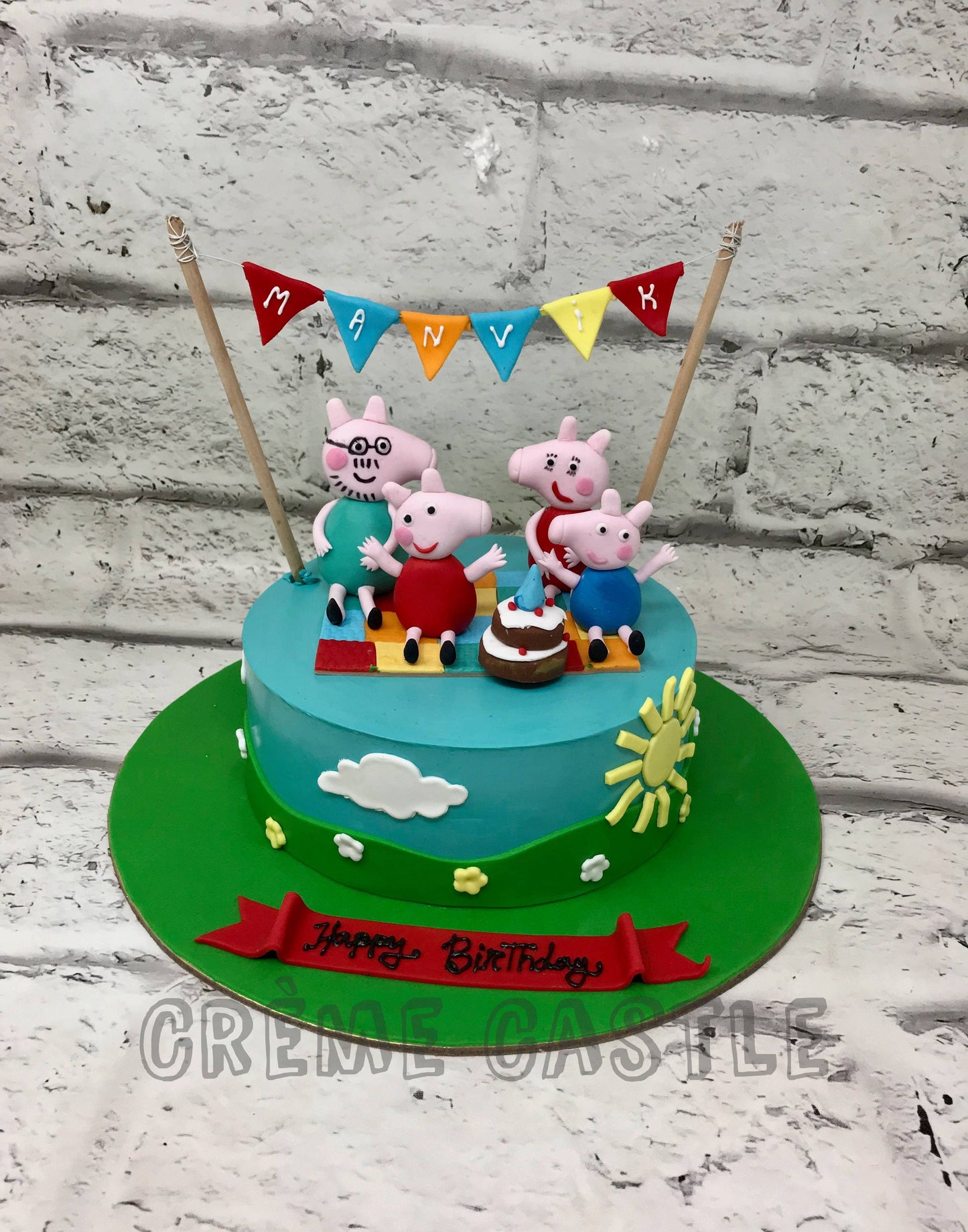 Peppa Flags Cake