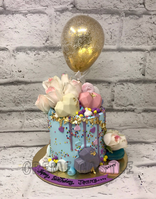 Pastel Balloon Cake