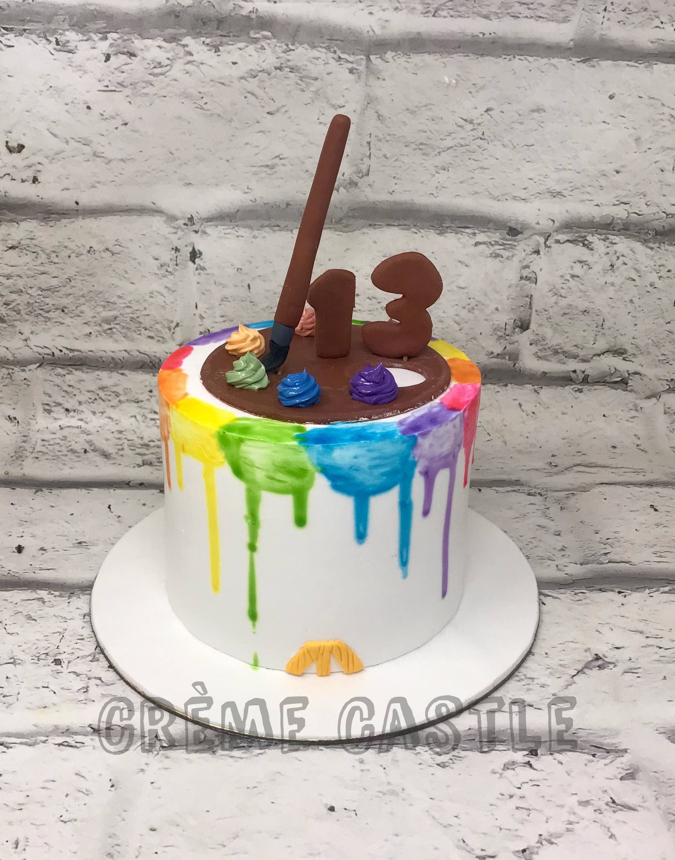 Art Cake: Easy Birthday Party Idea Using Kid's Artwork - Ideas for the Home