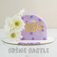 Standing Upright Cake in Purple by Creme Castle