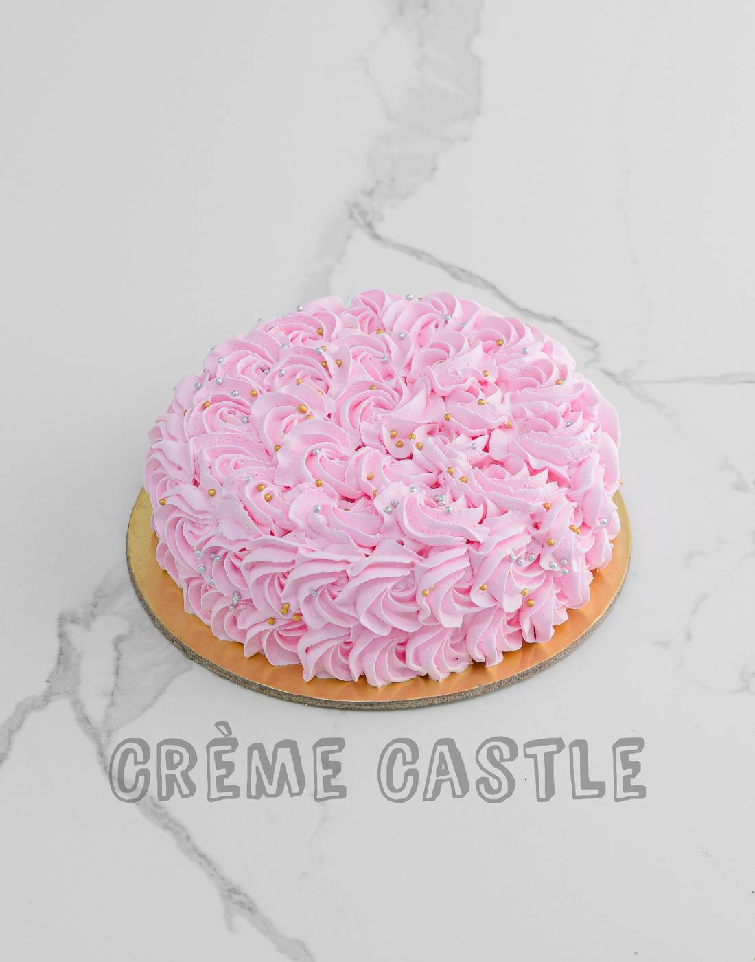 Pink Cream Pineapple Cake