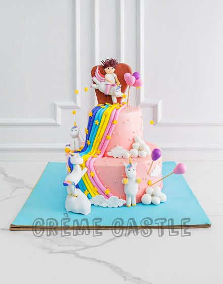 Unicorn Cake for Birthday - Creme Castle
