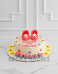 Pink baby Shoes Cake