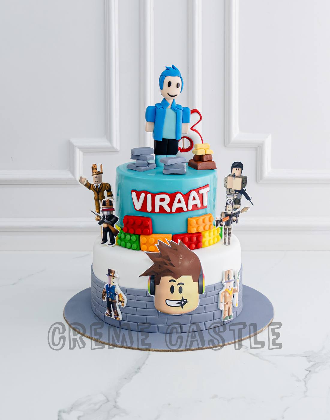 Boy Game Birthday Cake Topper for Sandbox Video Game Party  Decoration,Golden : Amazon.in: Toys & Games