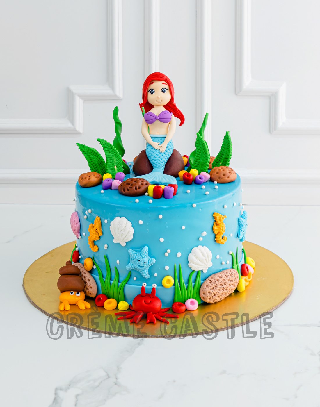 Mermaid Ariel Theme Cake