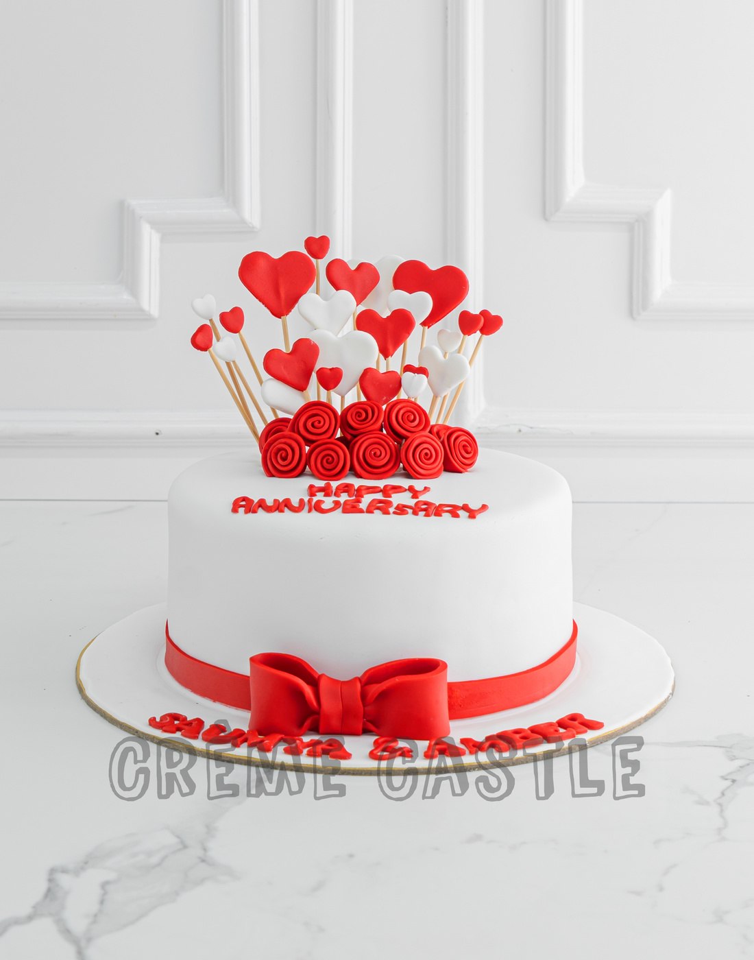 Hearts and Roses Cake