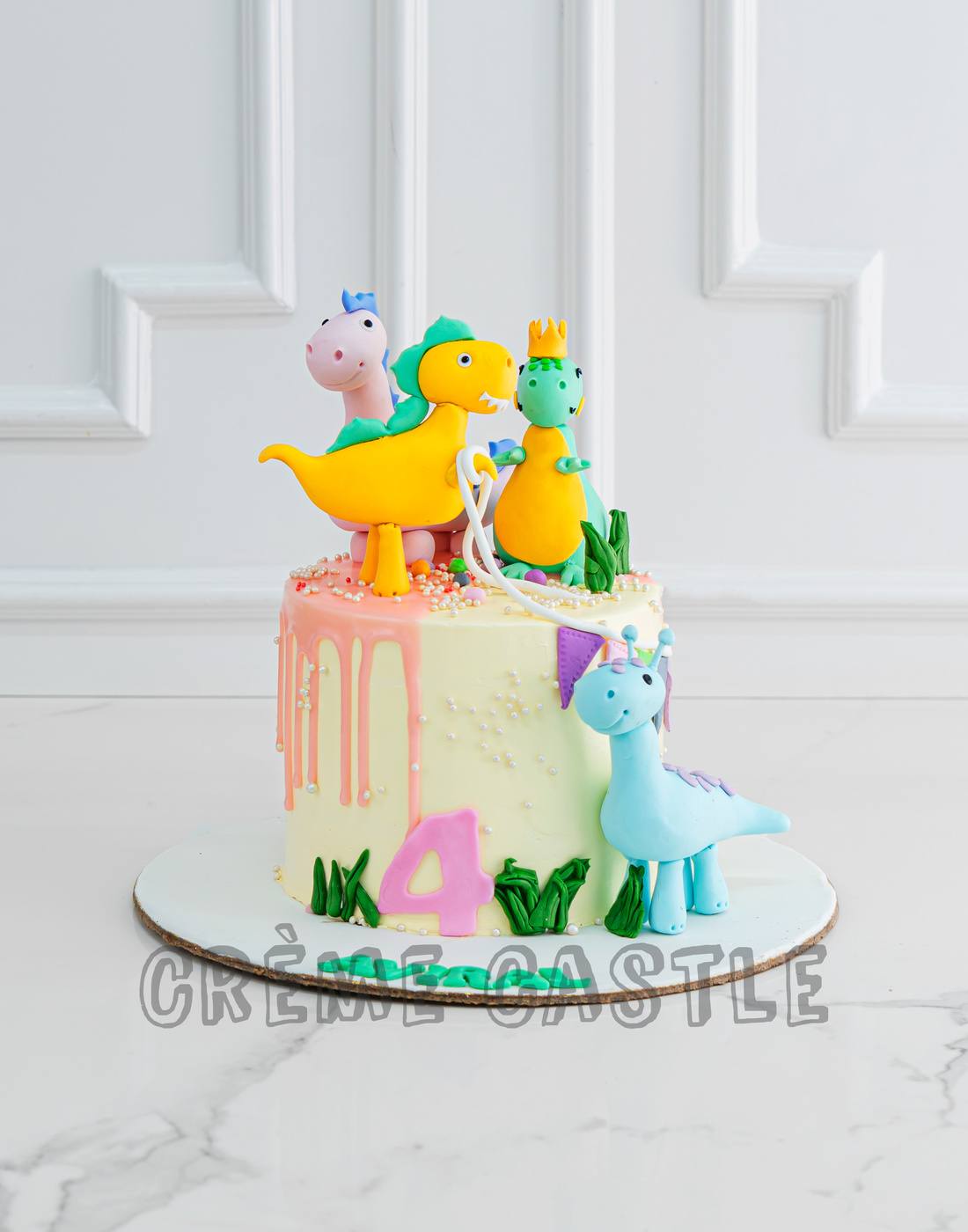 Pastel Dino Cake