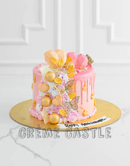 Gold Butterfly Cake