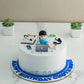 White Workaholic Cake