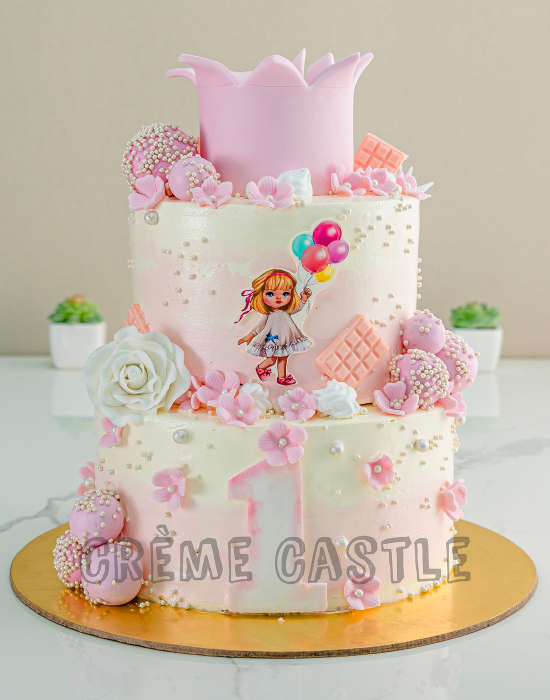 Tiara Candy Girl Cake - Creme Castle