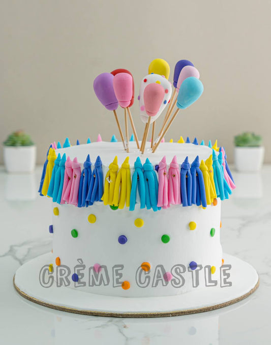 Balloons Frills Cake