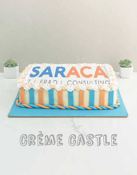 Dual Color Corporate Cake