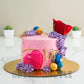 Pinkish Hearty Floral Cake
