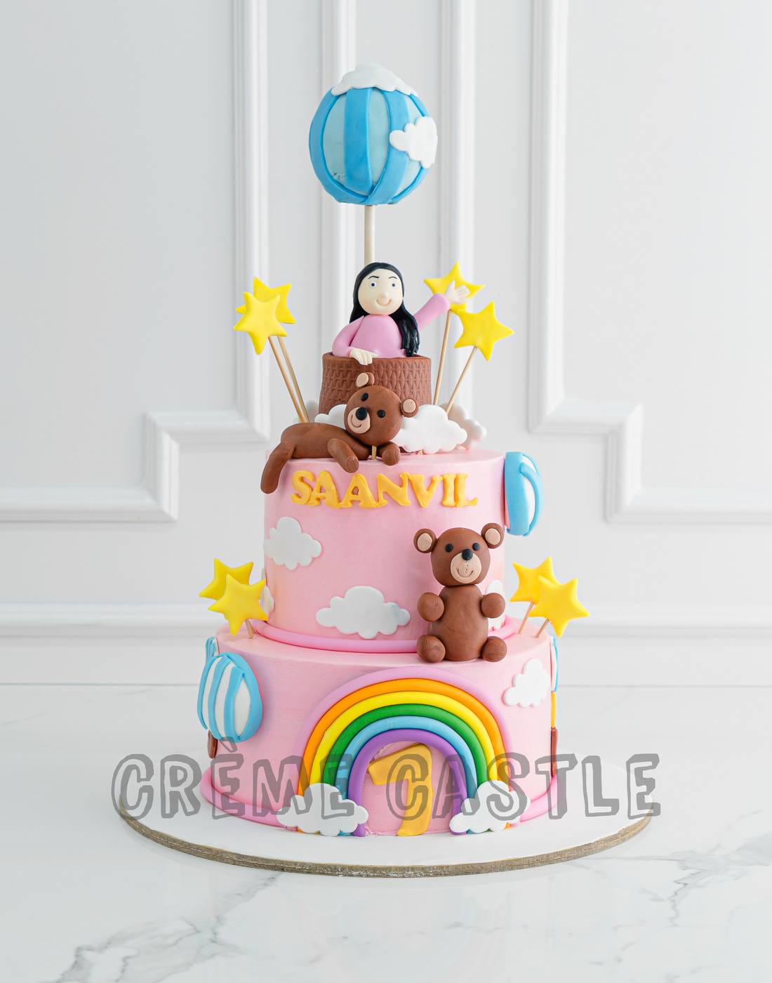 Girl Parachute Cake - Creme Castle