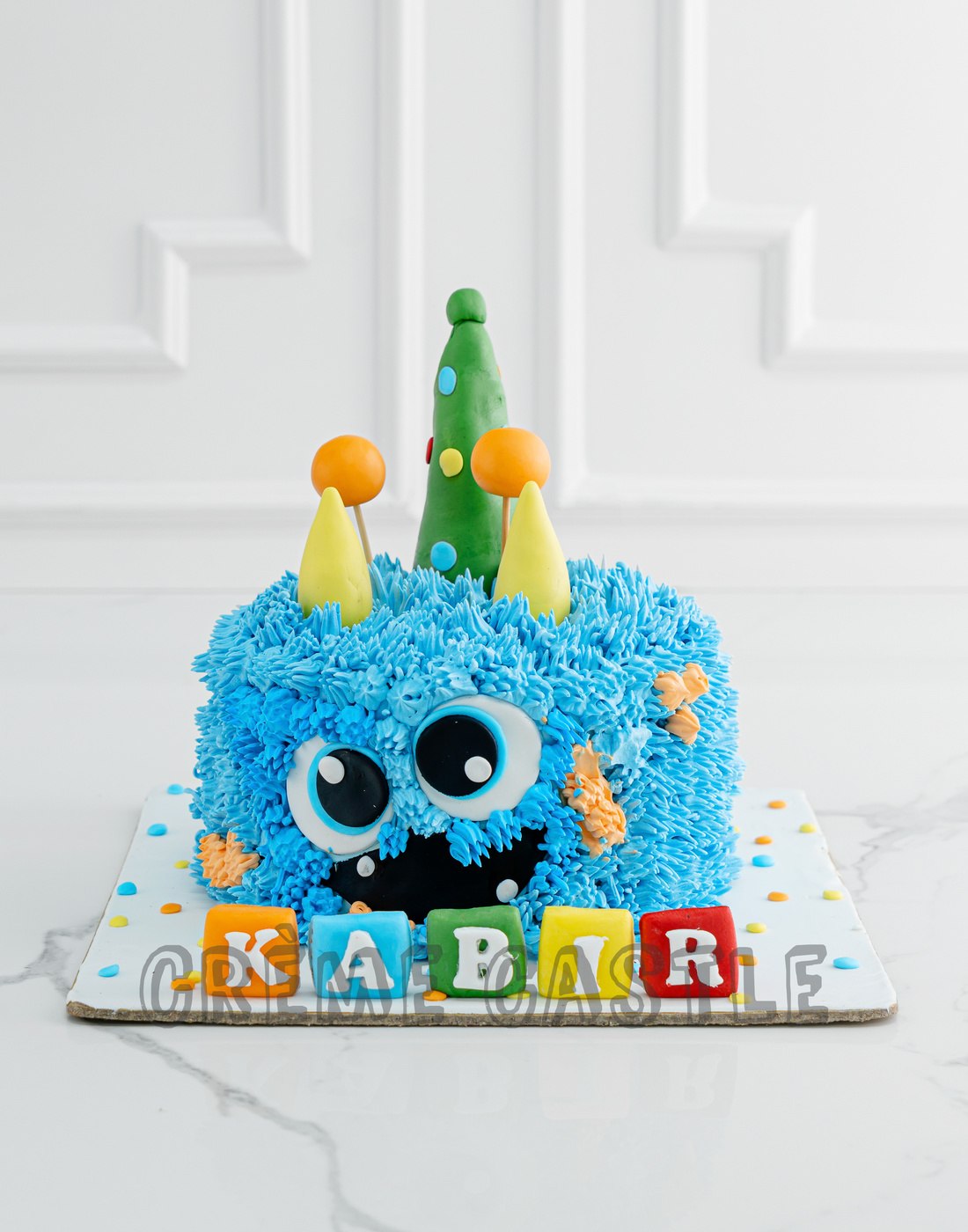 Elmo And Cookie Monster Cake - CakeCentral.com