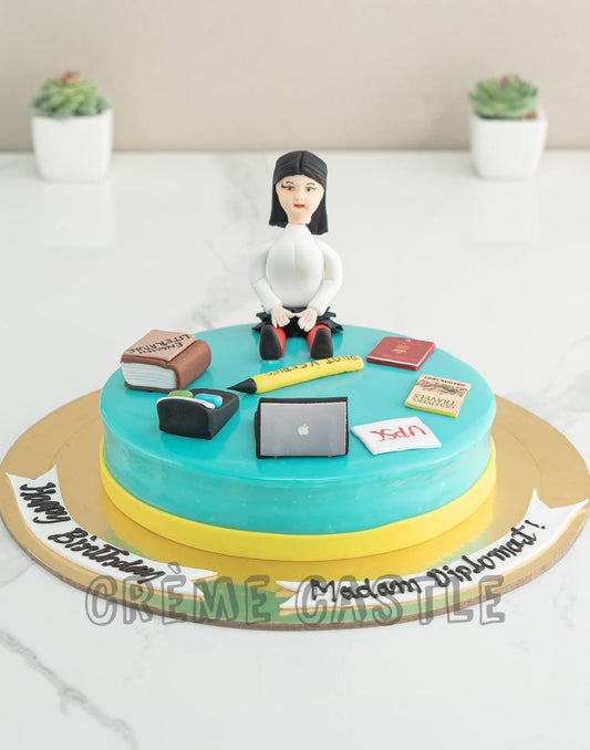 Workaholic Woman Cake