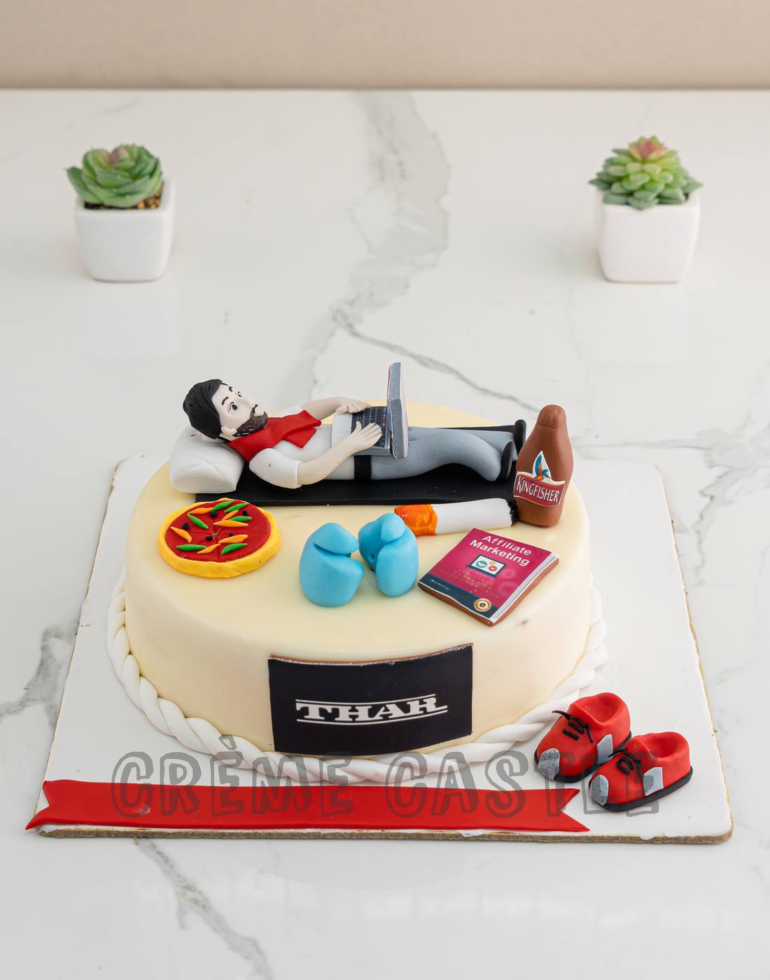 Indulge in Bedroom Bliss: Birthday Cake with Fondant Icing | UG Cakes