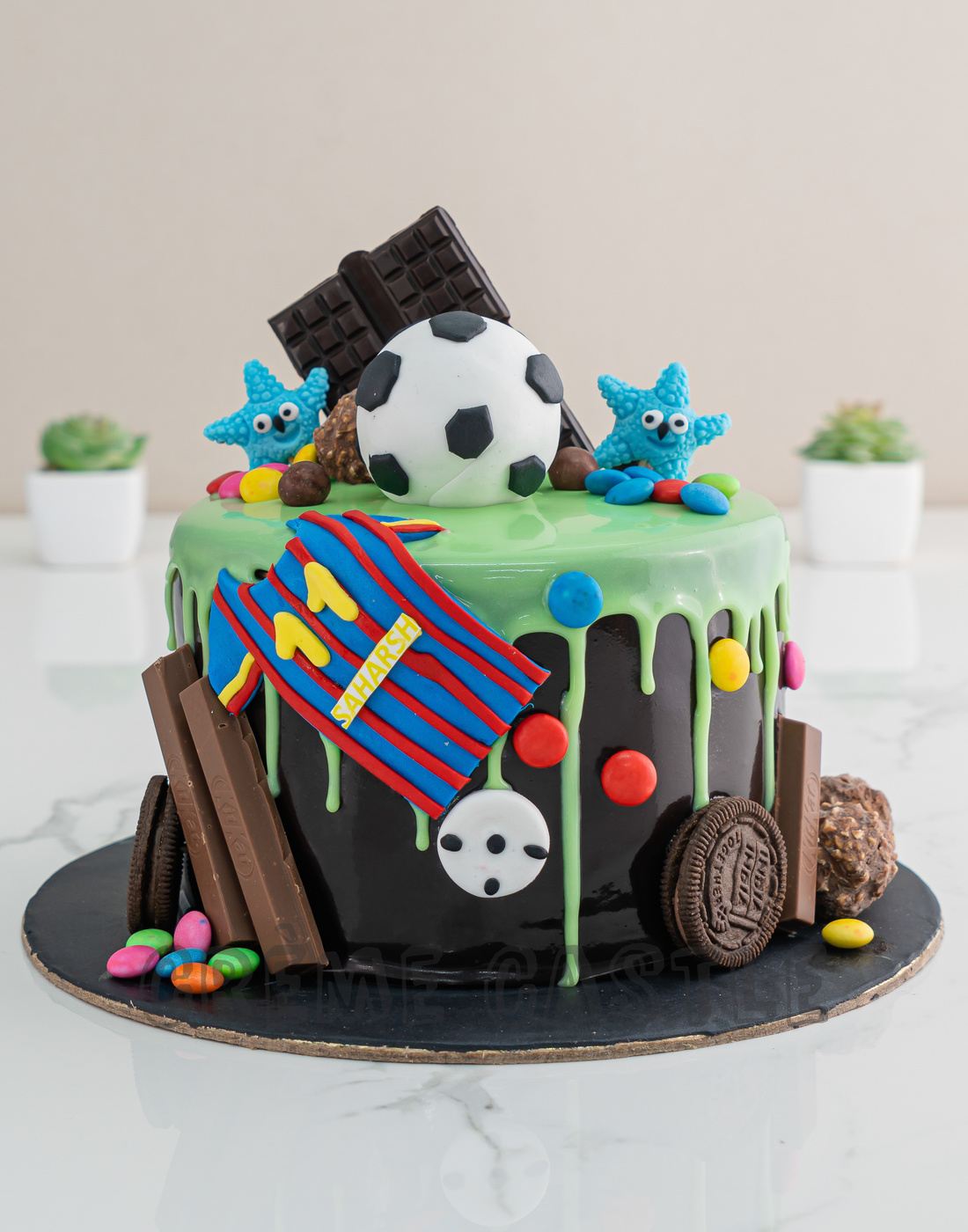 How to make FC Barcelona Messi Team Cake | Step by steps - YouTube