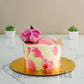 Rosy painted Cake