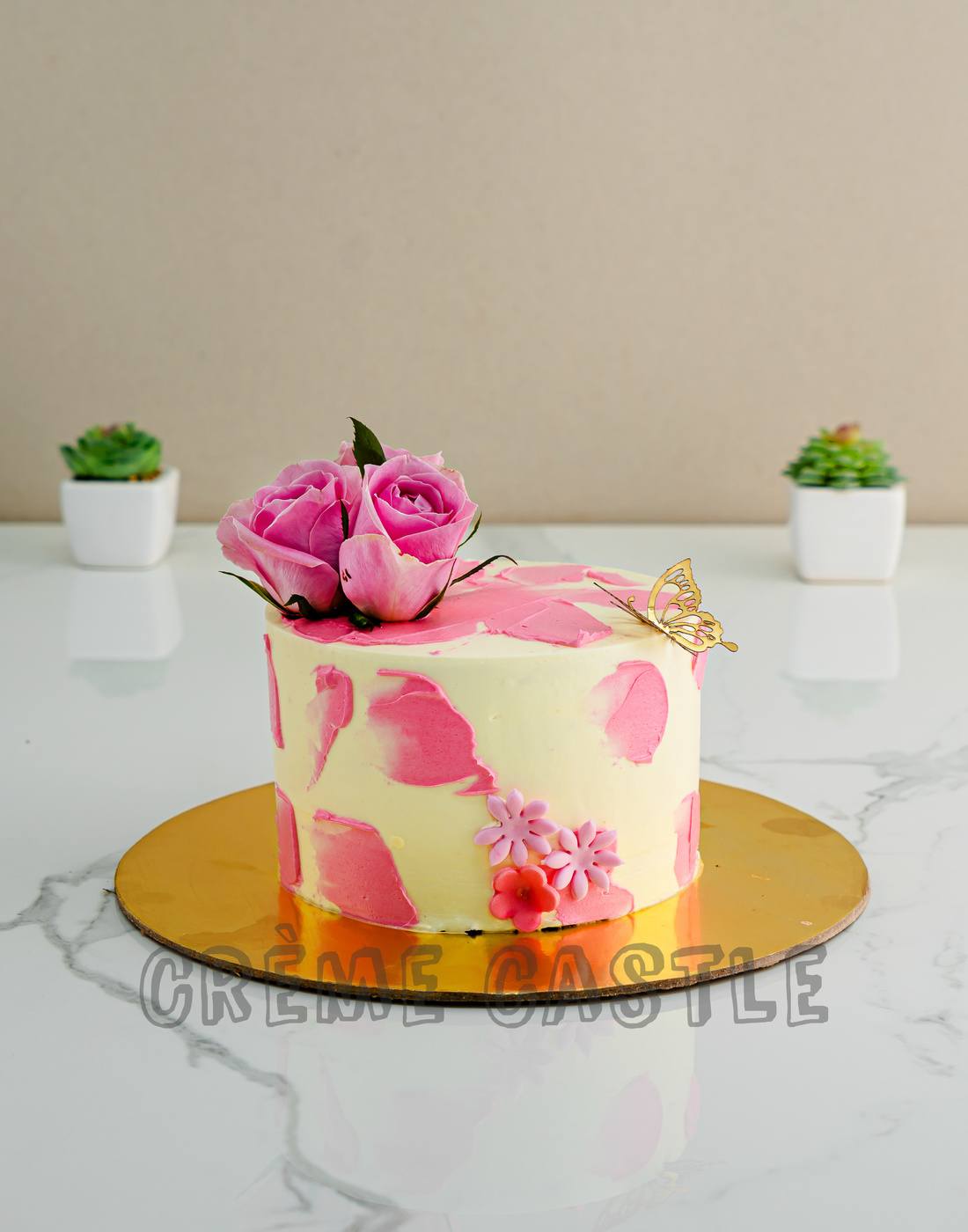 Rosy painted Cake