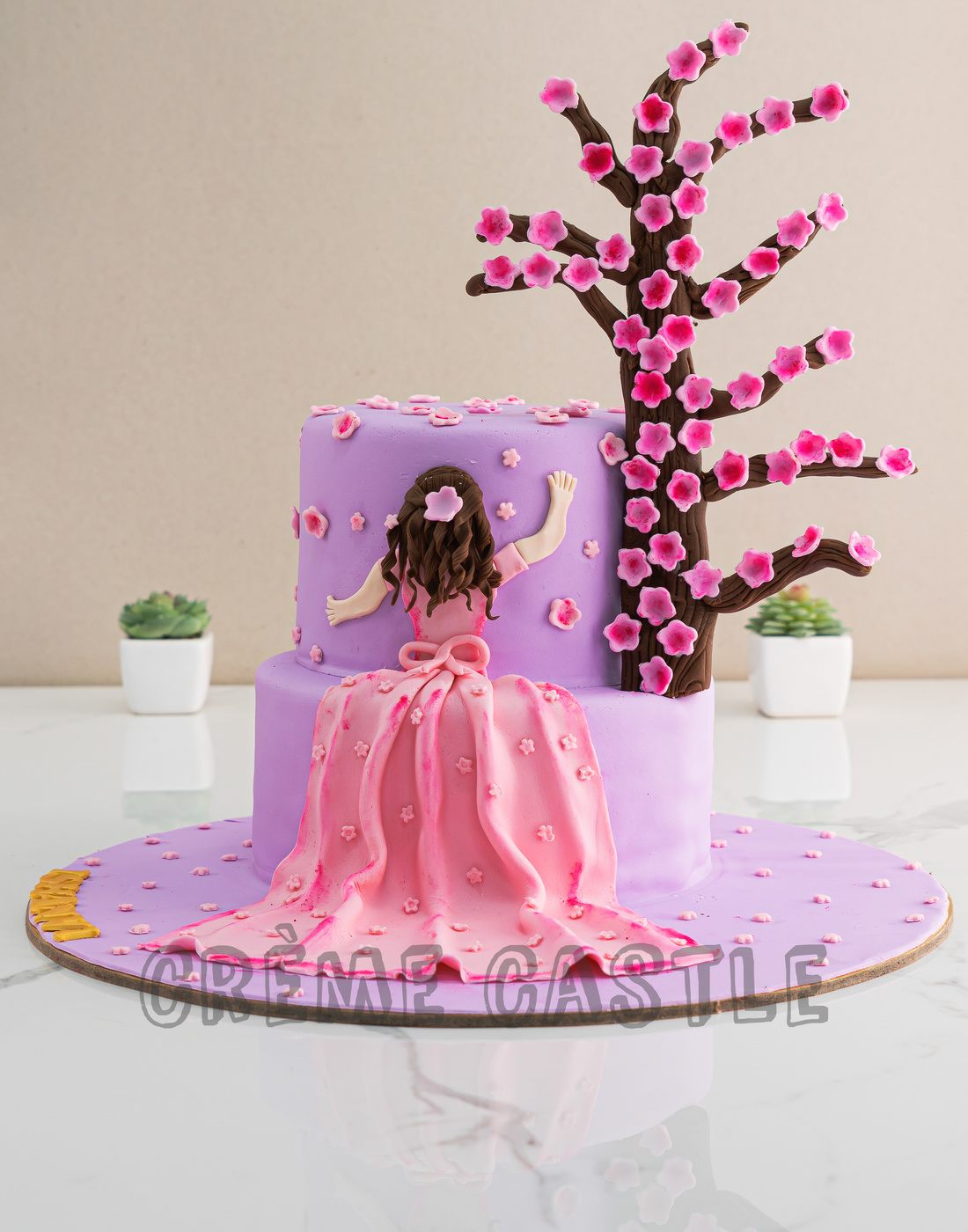 Girl and Tree Cake