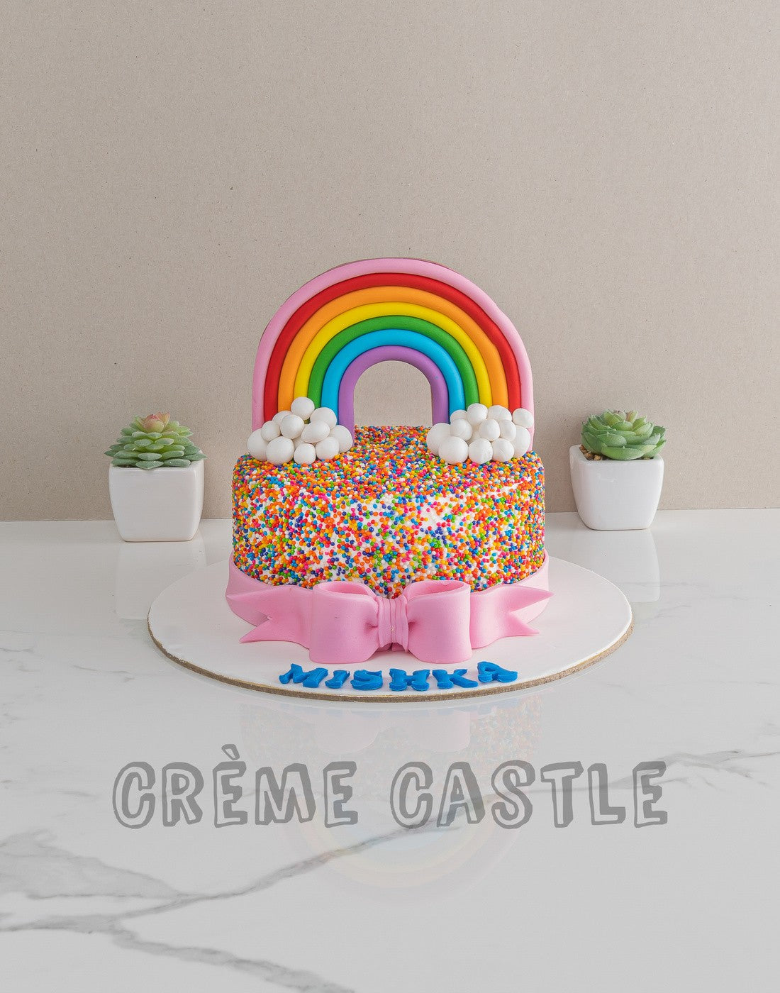 Sprinkle Rainbow Cake | Creme Castle