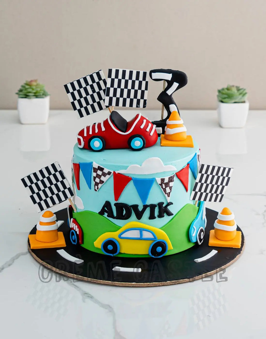 Car Design Cake | Car Theme Cake | Creme Castle