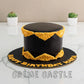 Gold Border Black Cake