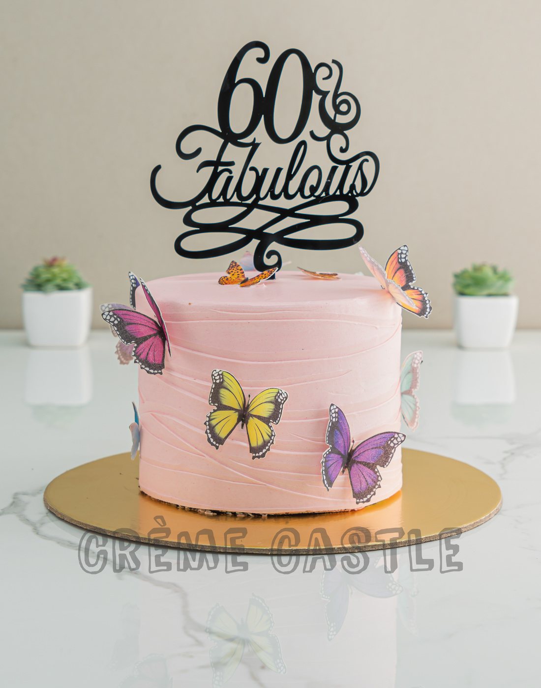 Butterfly 60th Cake