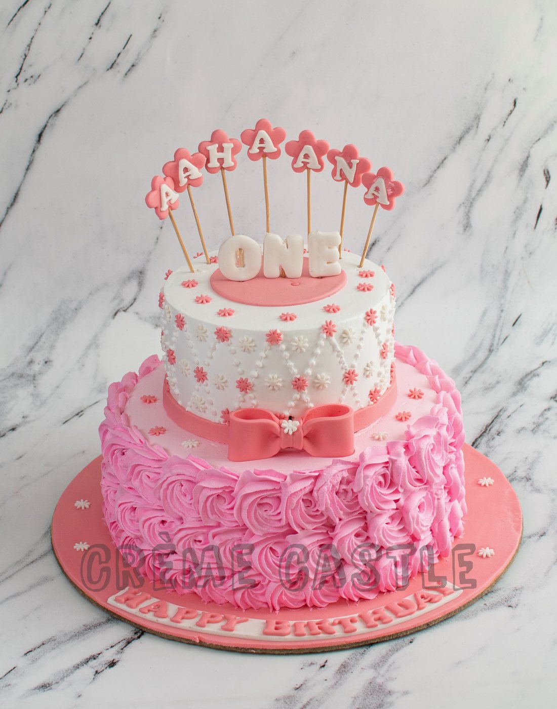 Pink Rose Girl Cake – Creme Castle