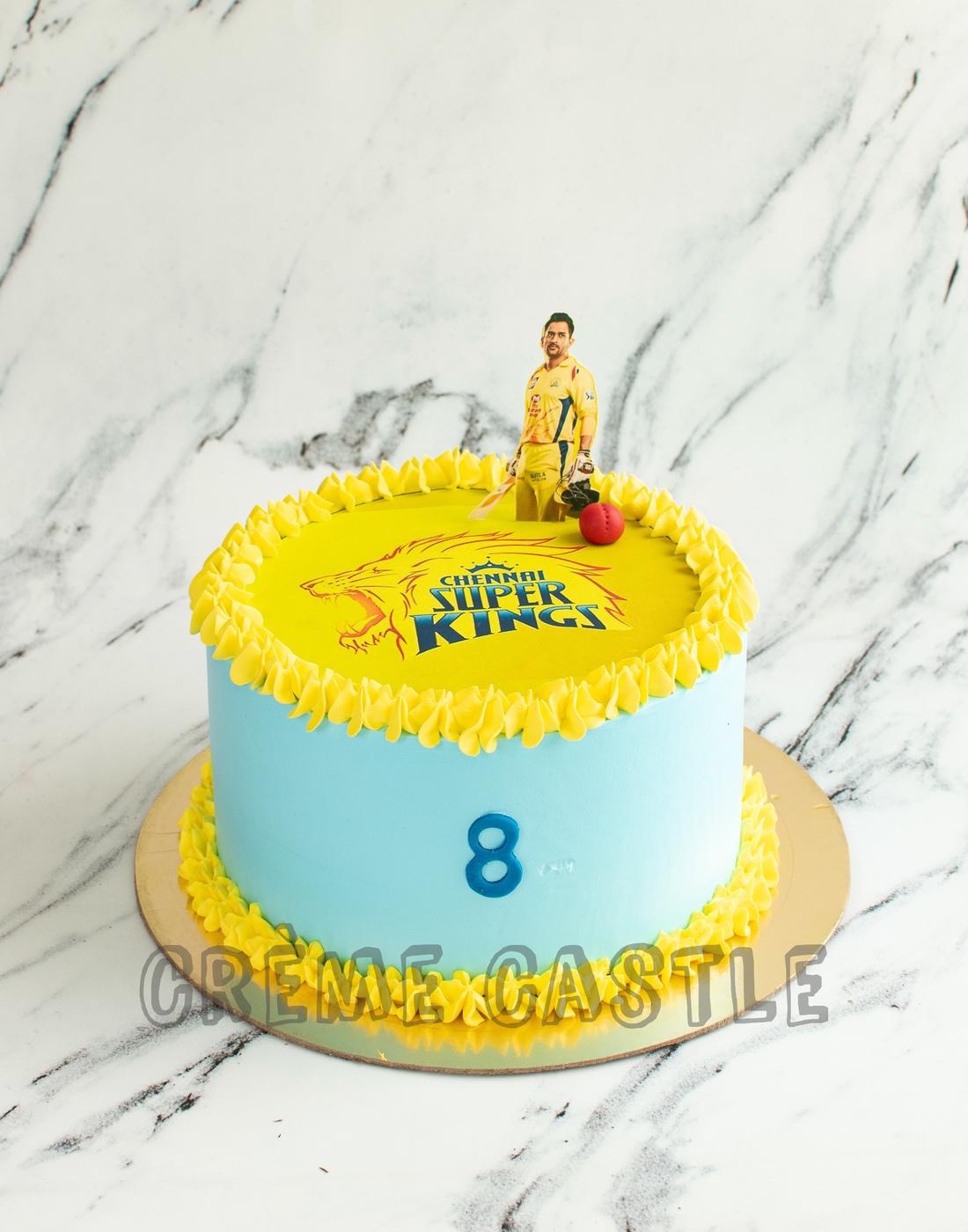 CSK theme Cake