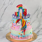 Pattern Unicorn Tier Cake