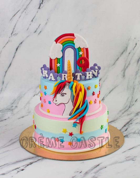 Pattern Unicorn Tier Cake